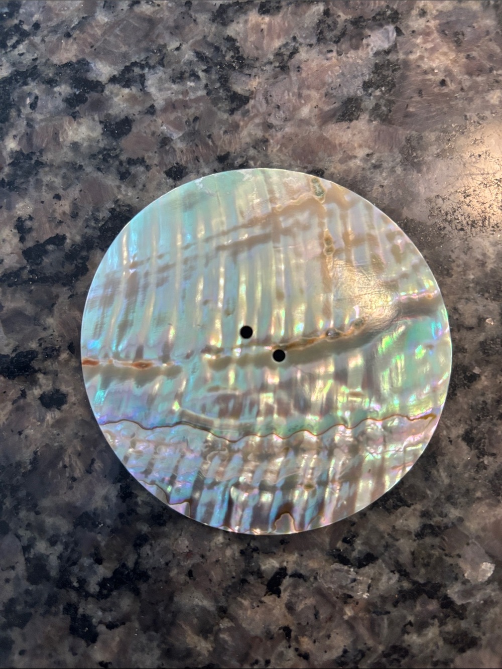 Iridescent Mother-of-Pearl Round Button